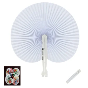 heart shaped foldable paper fan