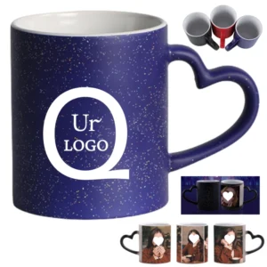 11.5 oz heart handle color changing mug