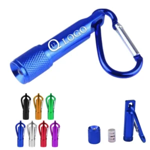 mini led flashlight keychain w/ carabiner