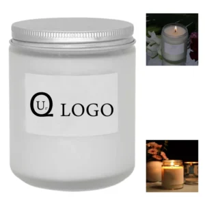 8.4oz clear glass candle holder