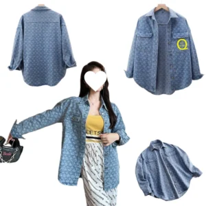 denim jacquard shirt