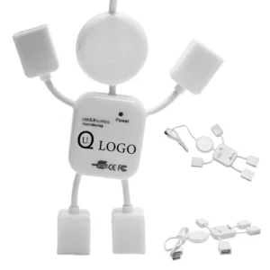 human shaped four port splitter usb hub