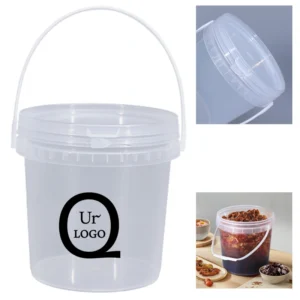 0.26 gallon plastic transparent bucket