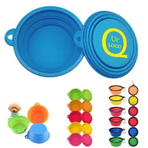15.21 oz silicone collapsible pet bowls