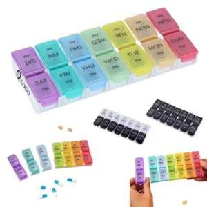 split weekly pill case
