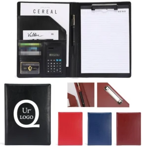 leather portfolio binder w/ calculator leather portfolio binder w/ calculator
