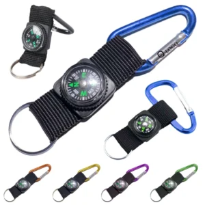 6.3 x 1.77" compass carabiner w/keychain