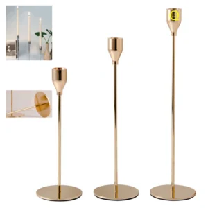 metal home candle holder set