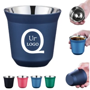 80ml/2.7oz double layer coffee cup