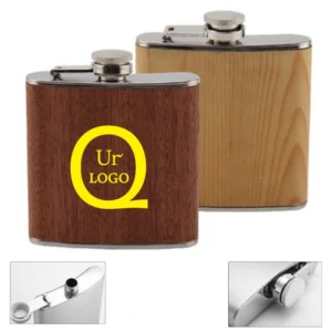6oz leather hip flask