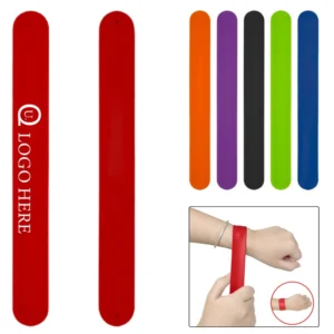 8.46x0.98" silicone slap bracelet