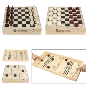 4 in 1 wooden chess game set