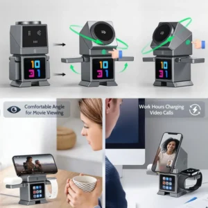 FLJ6135 (3) Robot Rotatable 7-in-1 Magnetic Wireless Charging Station
