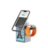 6 in 1 Travel Charger Stand with LED Clock,Speaker,Alarm