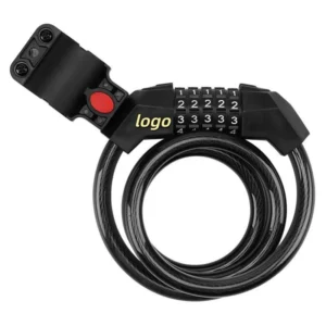 6.89x5.51x1.57" 5 digit password cable lock w/ holder