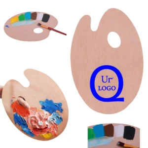 SQ1184 Wooden Oval-Shaped Artist Painting Palette