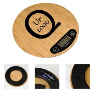 Digital Round Bamboo Kitchen Scale