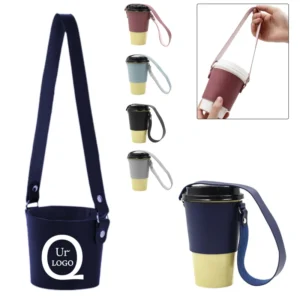 Leather Beverage Cup Holder Sleeve