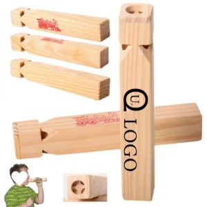 Rectangular Wooden Train Whistle for Kids