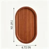 Elliptical Black Walnut Solid Wood Serving Tray,