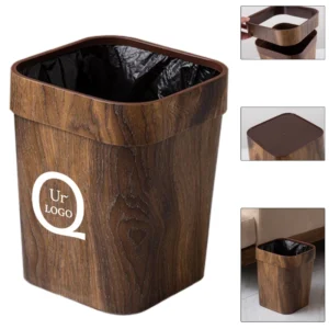 12l wood grain trash can