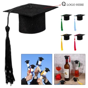 hat shaped decorative bottle topper