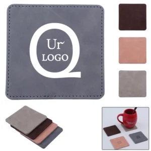 3.54x3.54x0.12" square pu coaster