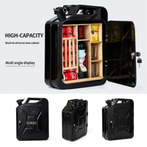 iron art american style gasoline barrel wine box