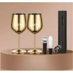 stainless steel wine glass gift box set