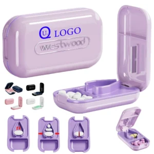 medicine box with cutter