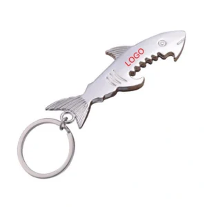 shark shaped bottle opener keychain